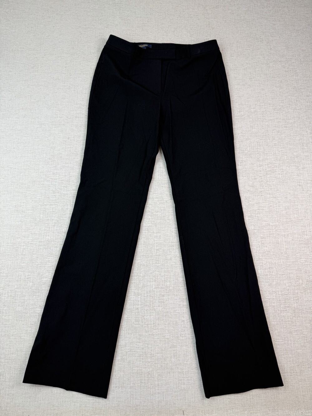 Brooks Brothers Lucia Fit Pants Womens 6 Wool Black Straight Leg Stretch